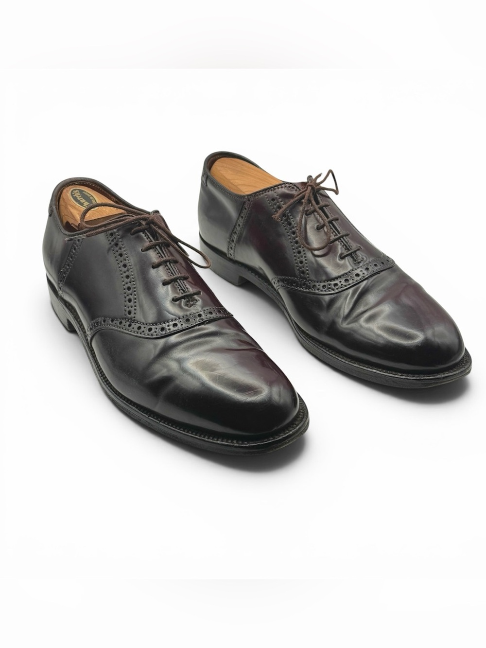 Alden 994 Shell Cordovan Saddle Oxford Shoes Burgundy # 8 Size 10 B/D with TREES